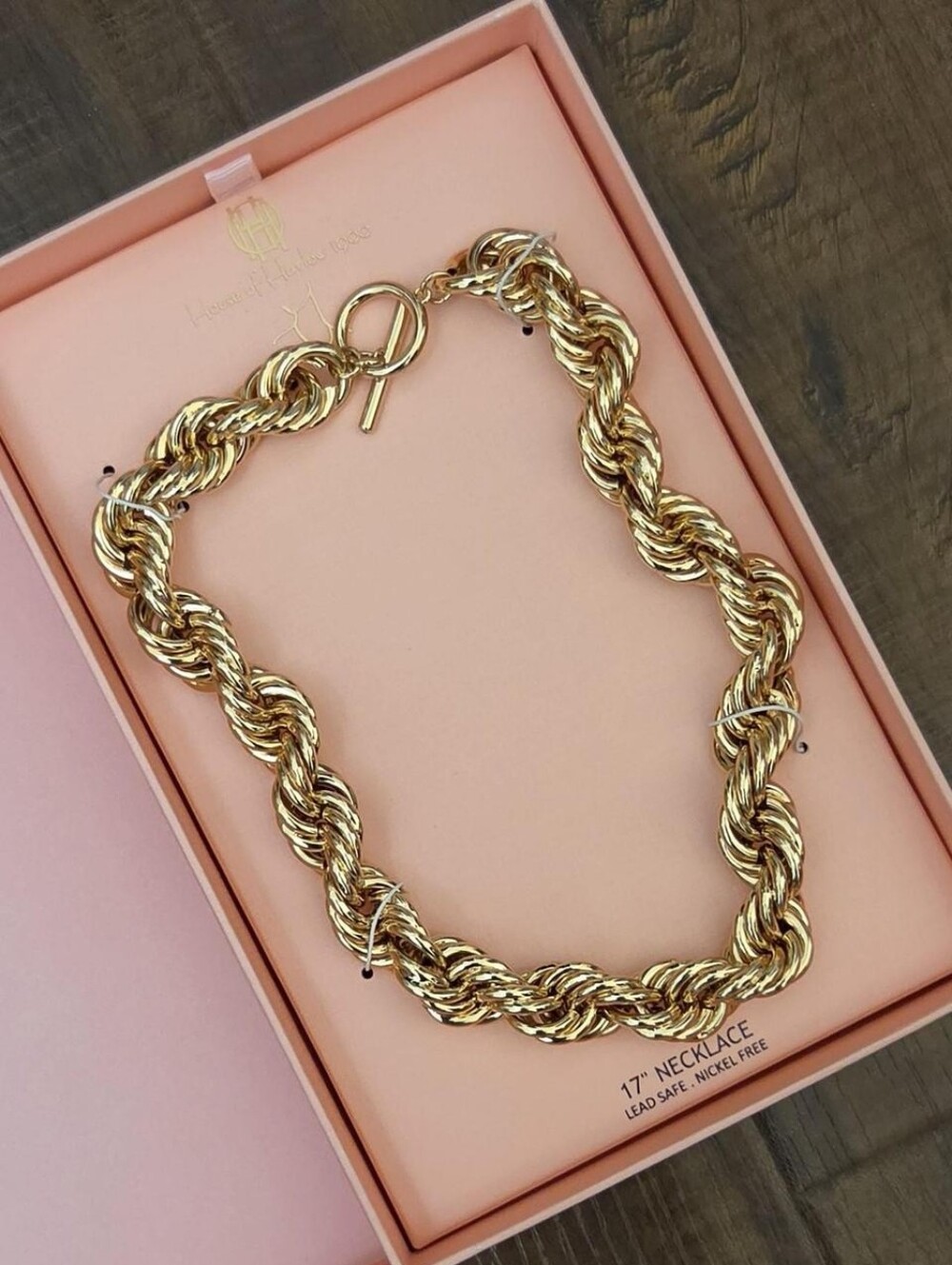House Of Harlow 1960 Gold-tone Twisted Rope Necklace with Toggle Clasp